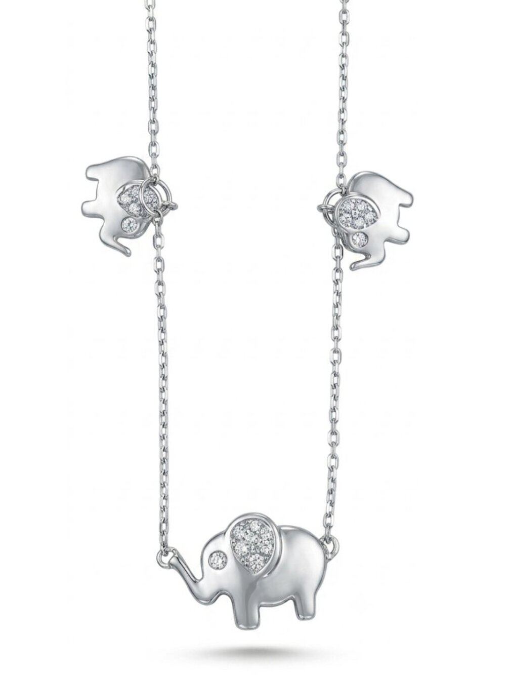 Boho Mama and baby Elephant Necklace - 925 Sterling Silver Charmed Aroma African